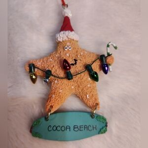 Festive Starfish Ornament with Lights From Cocoa Beach